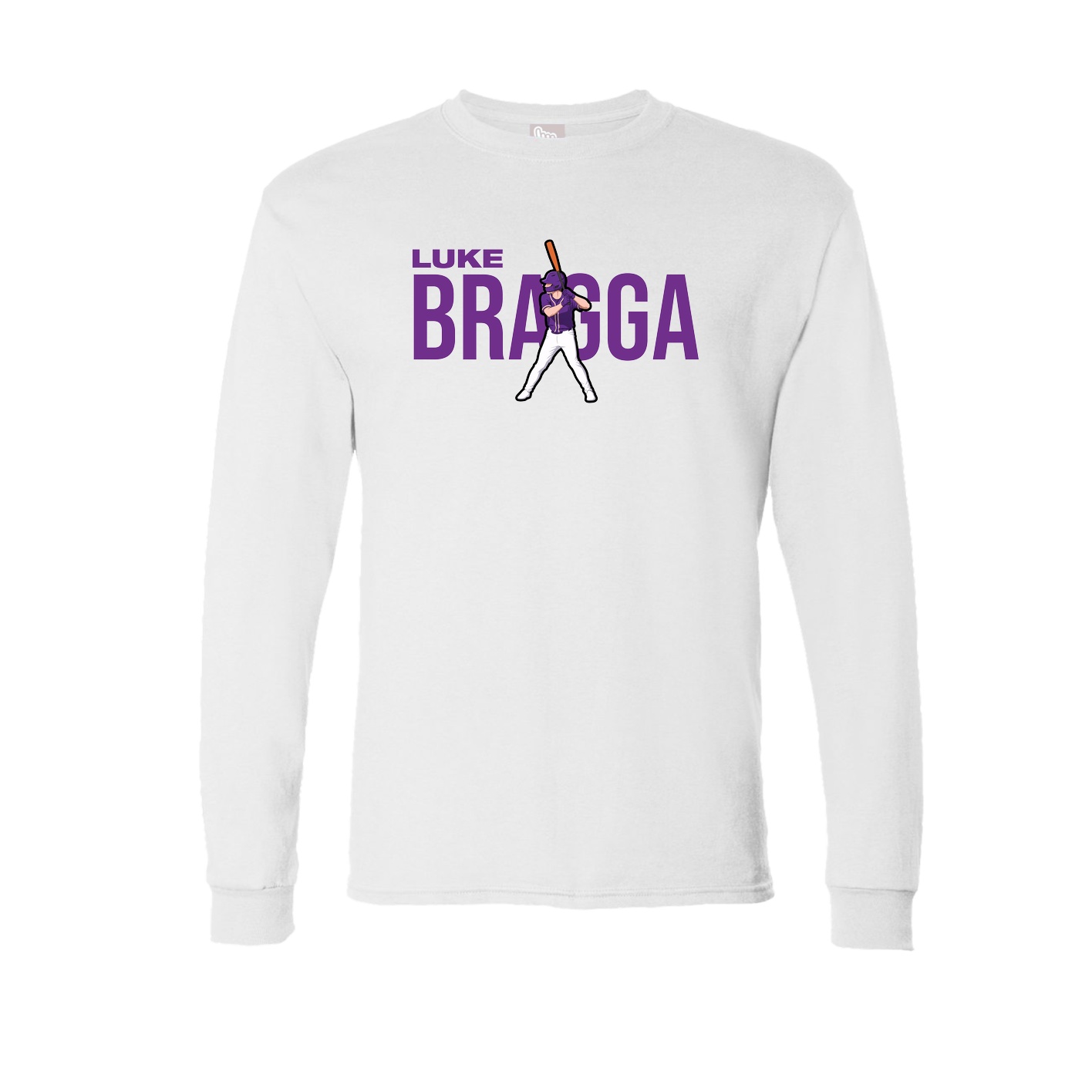 Long Sleeve Tee — Player Name in White