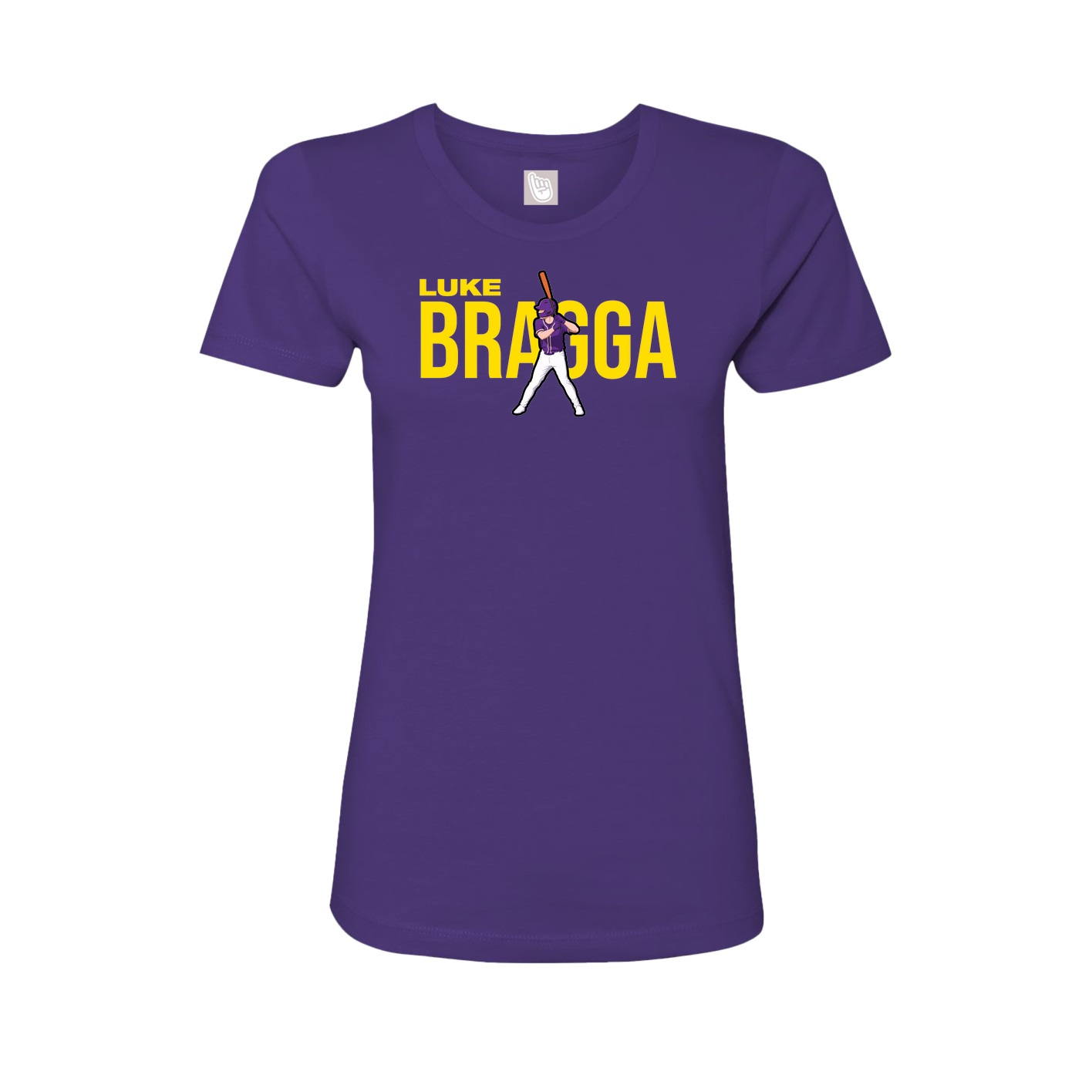 Fitted Women's Tee — Player Name in Purple