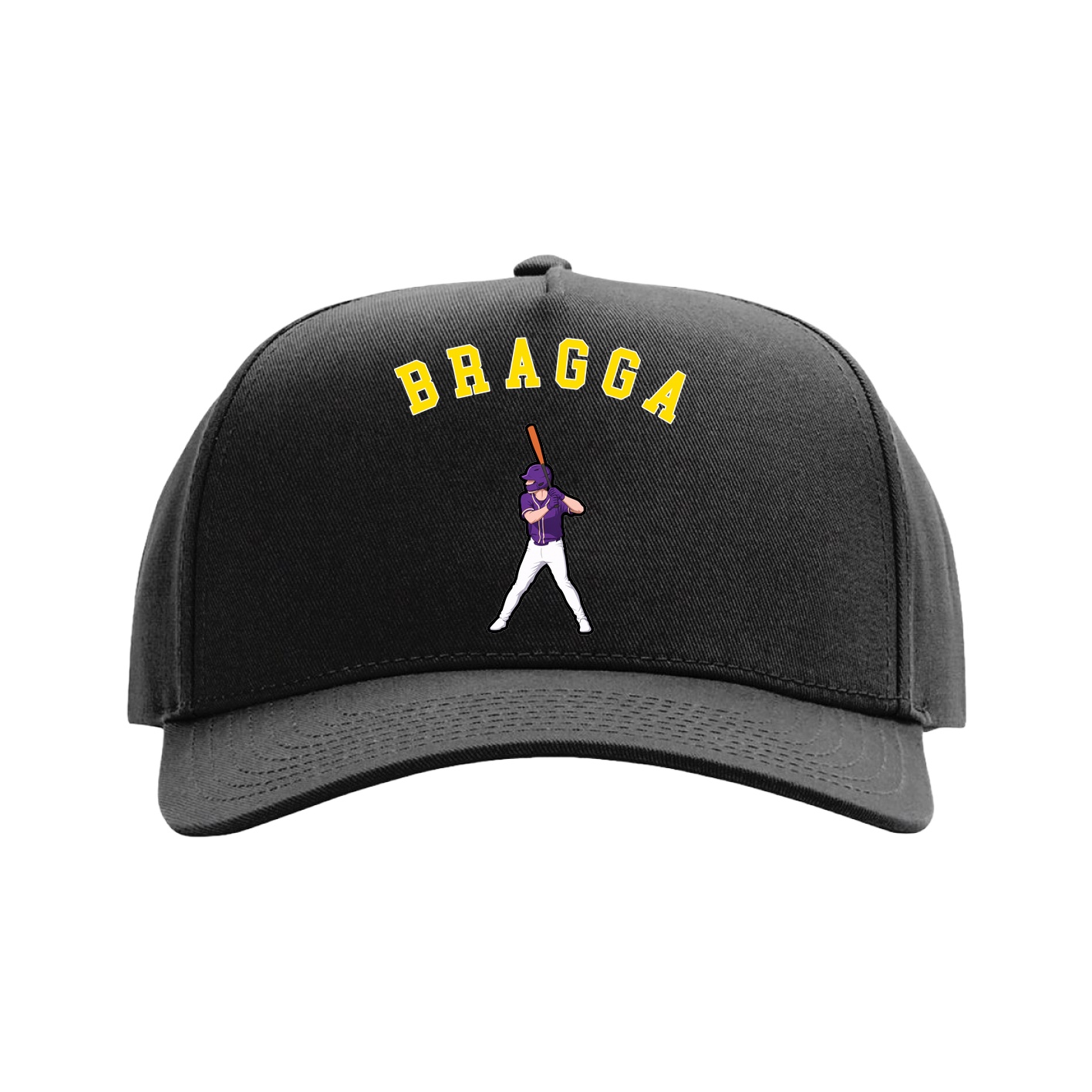 Full Fabric Five-Panel Champ Cap — Shirsey Arch in Black