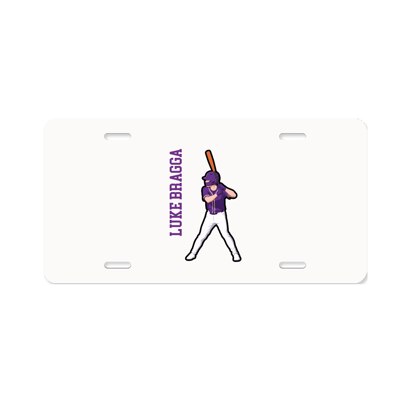 License Plate — Name Vertical in Classic