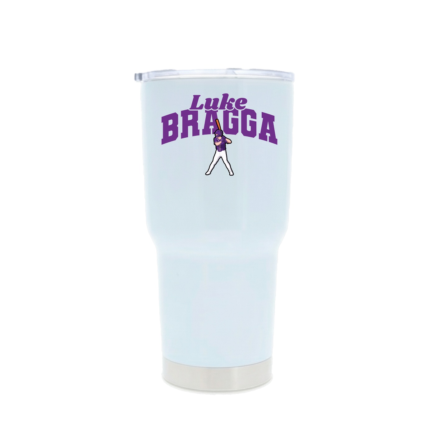 30oz Stainless Steel Tumbler — Signature Arch in White