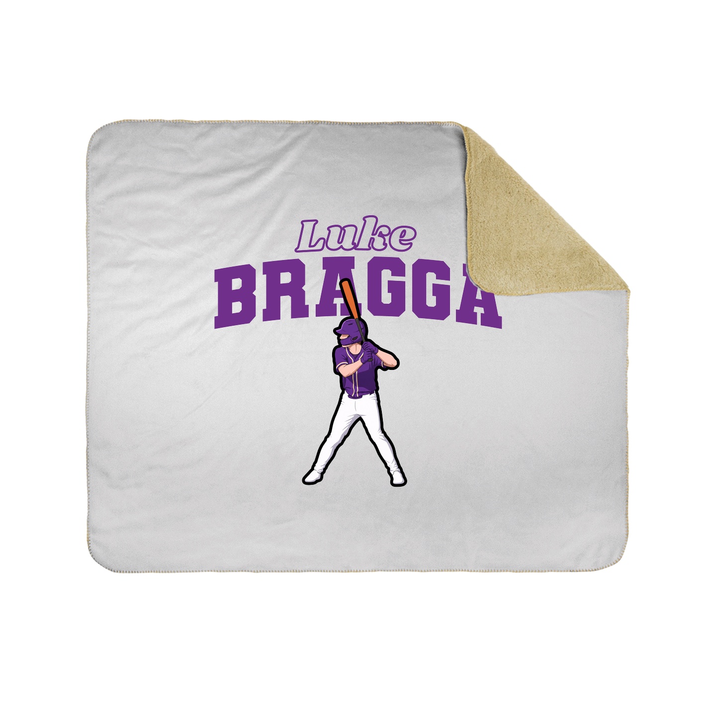Throw Blanket — Name Arch in White