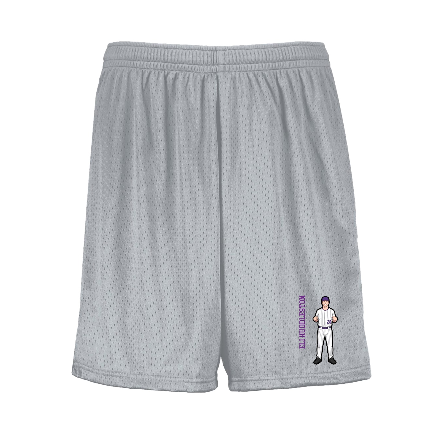 Shorts — Name Vertical in Silver