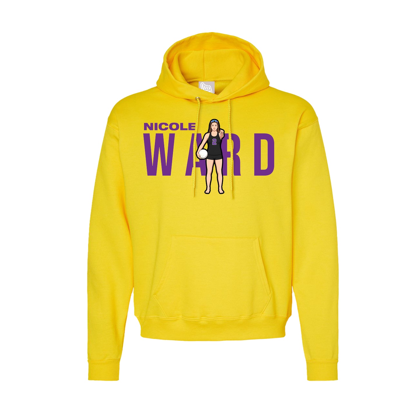 Hoodie — Player Name in Yellow