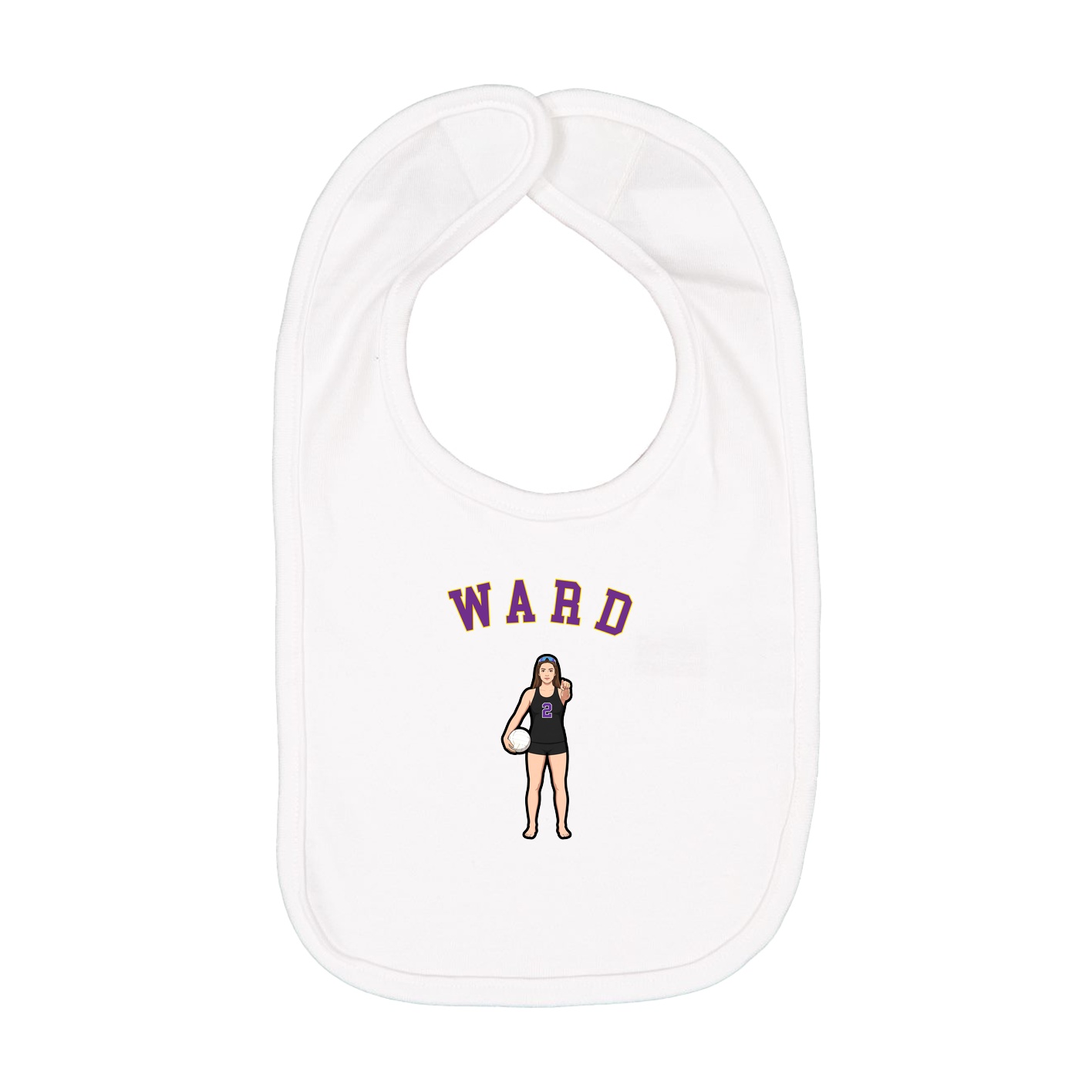 Infant Bib — Shirsey Arch in White