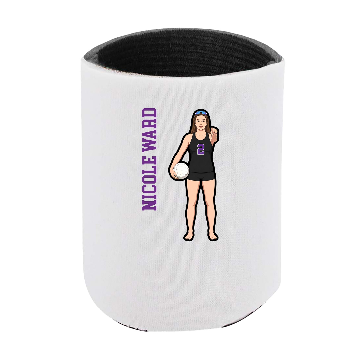 Can Holder — Name Vertical in White