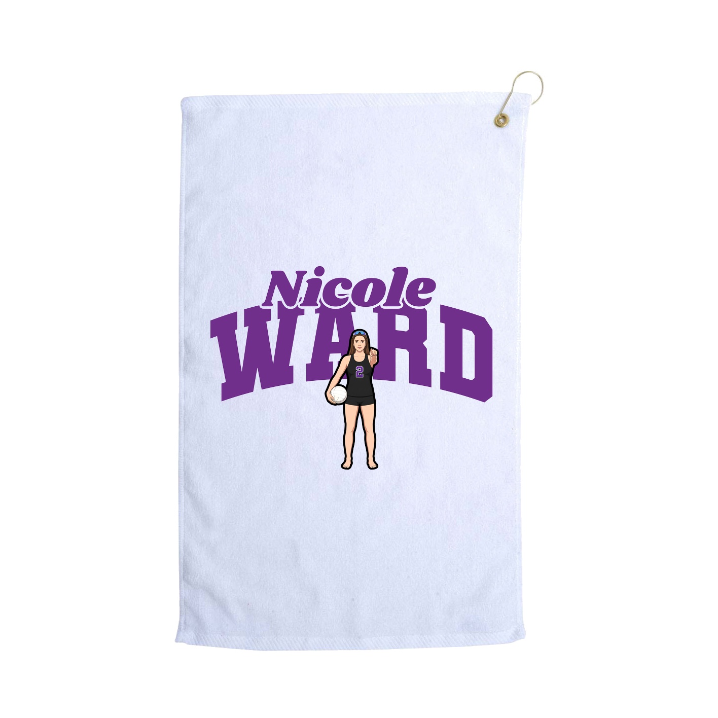Golf Towel — Signature Arch in White