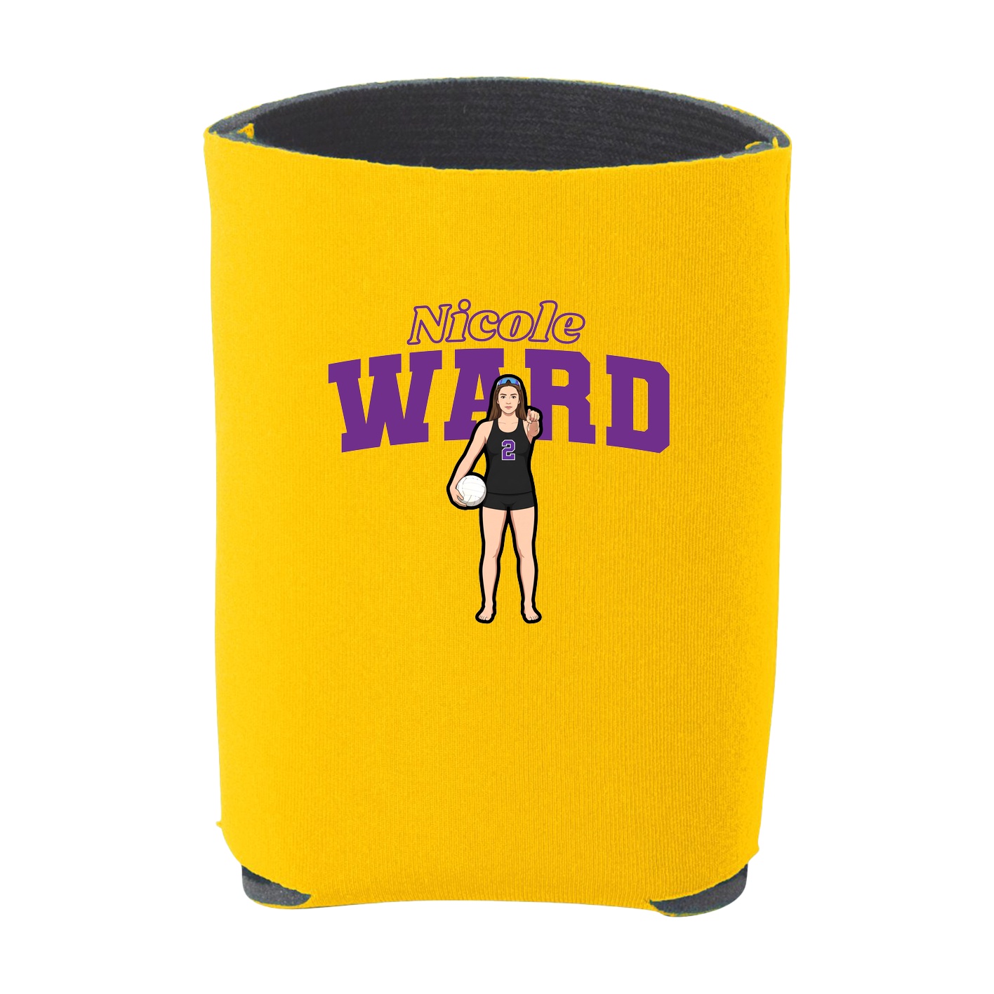Can Holder — Name Arch in Yellow