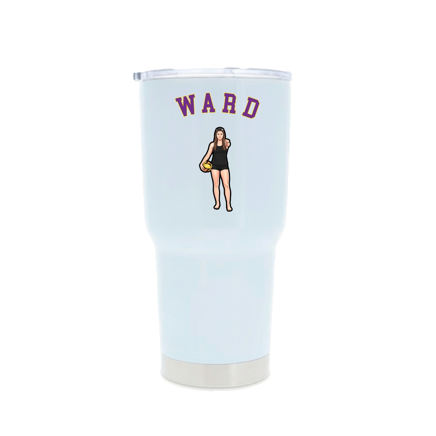 30oz Stainless Steel Tumbler — Shirsey Arch in White