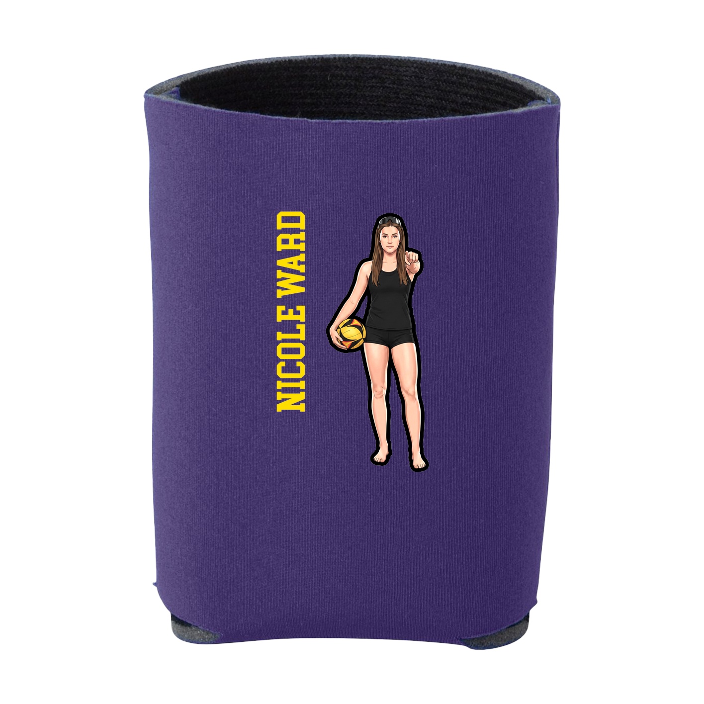 Can Holder — Name Vertical in Purple