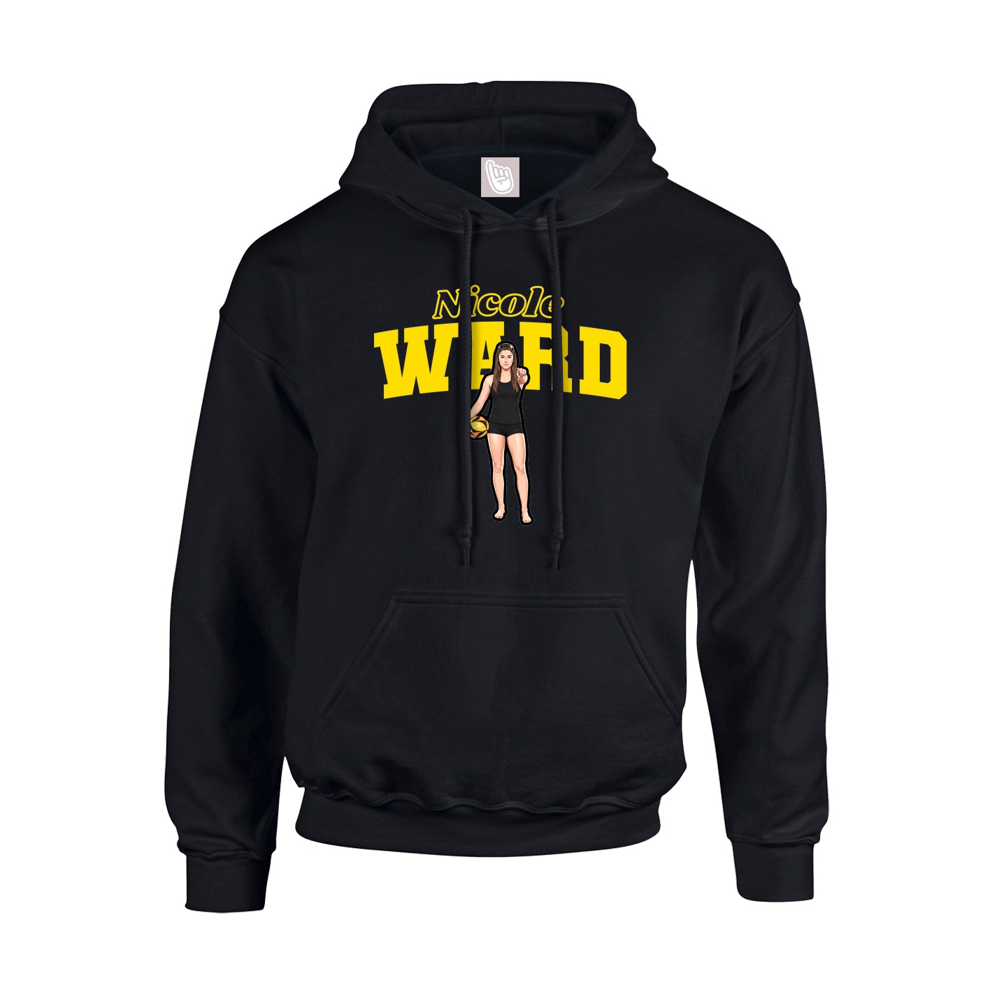 Youth Hoodie — Name Arch in Black