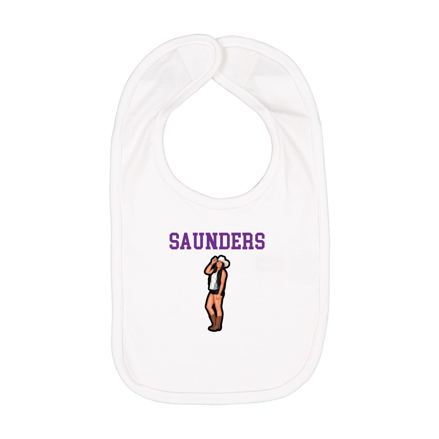 Infant Bib — Shirsey in White