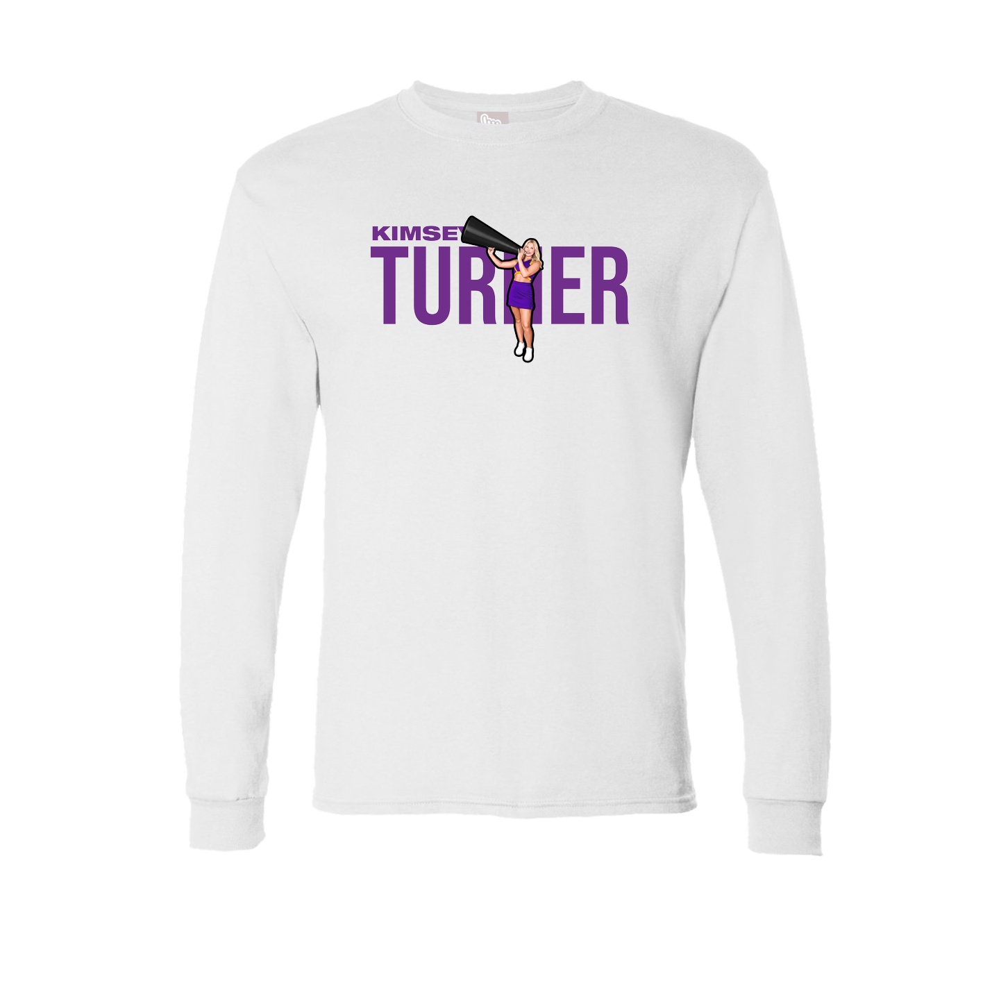 Long Sleeve Tee — Player Name in White