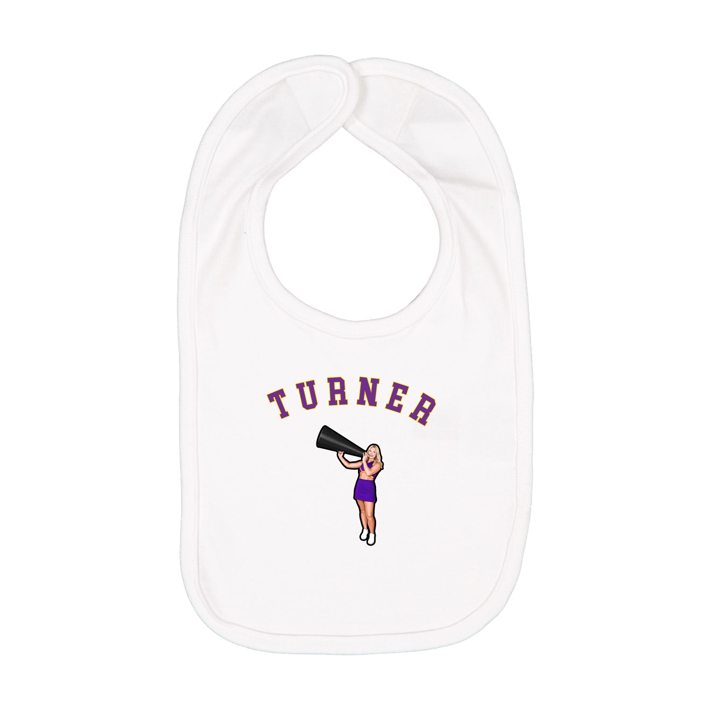 Infant Bib — Shirsey Arch in White