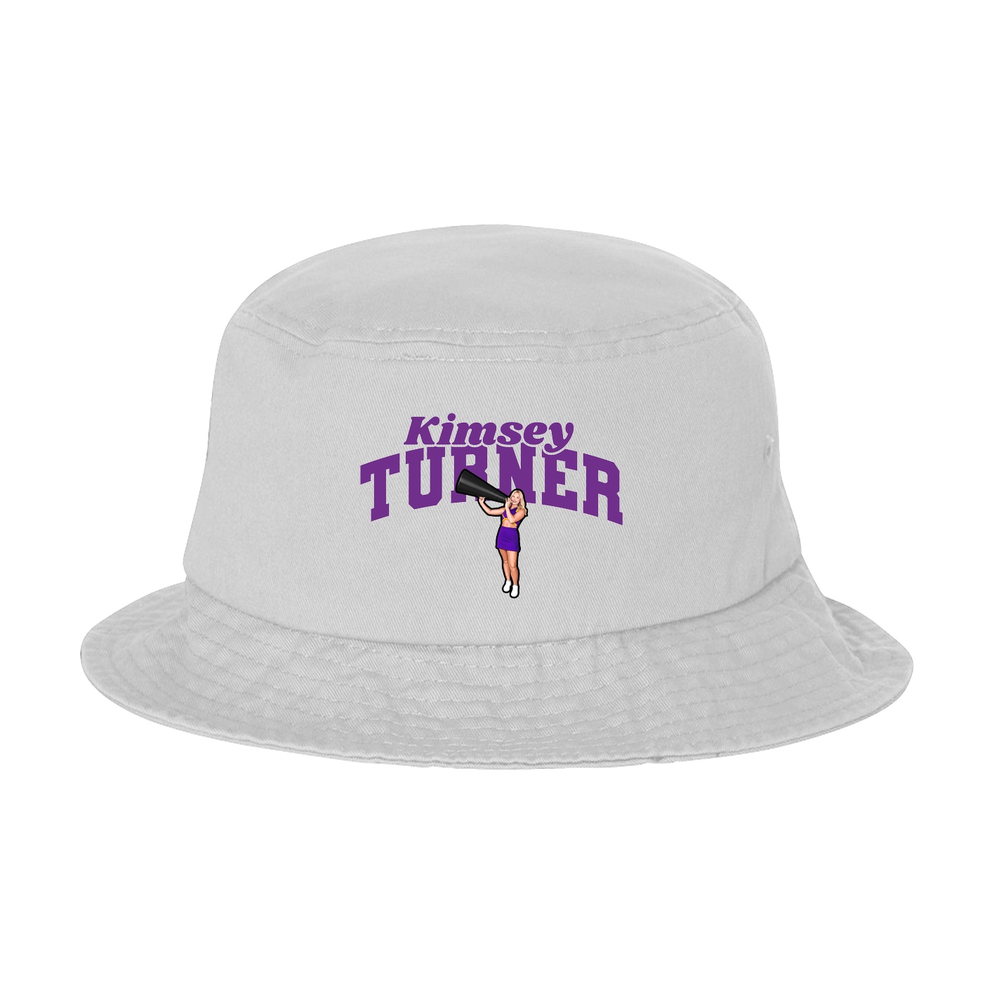 Bucket Cap — Signature Arch in White