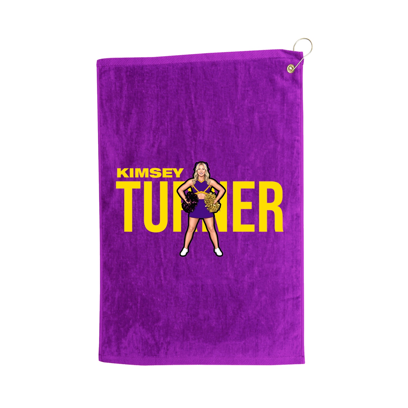 Golf Towel — Player Name in Purple