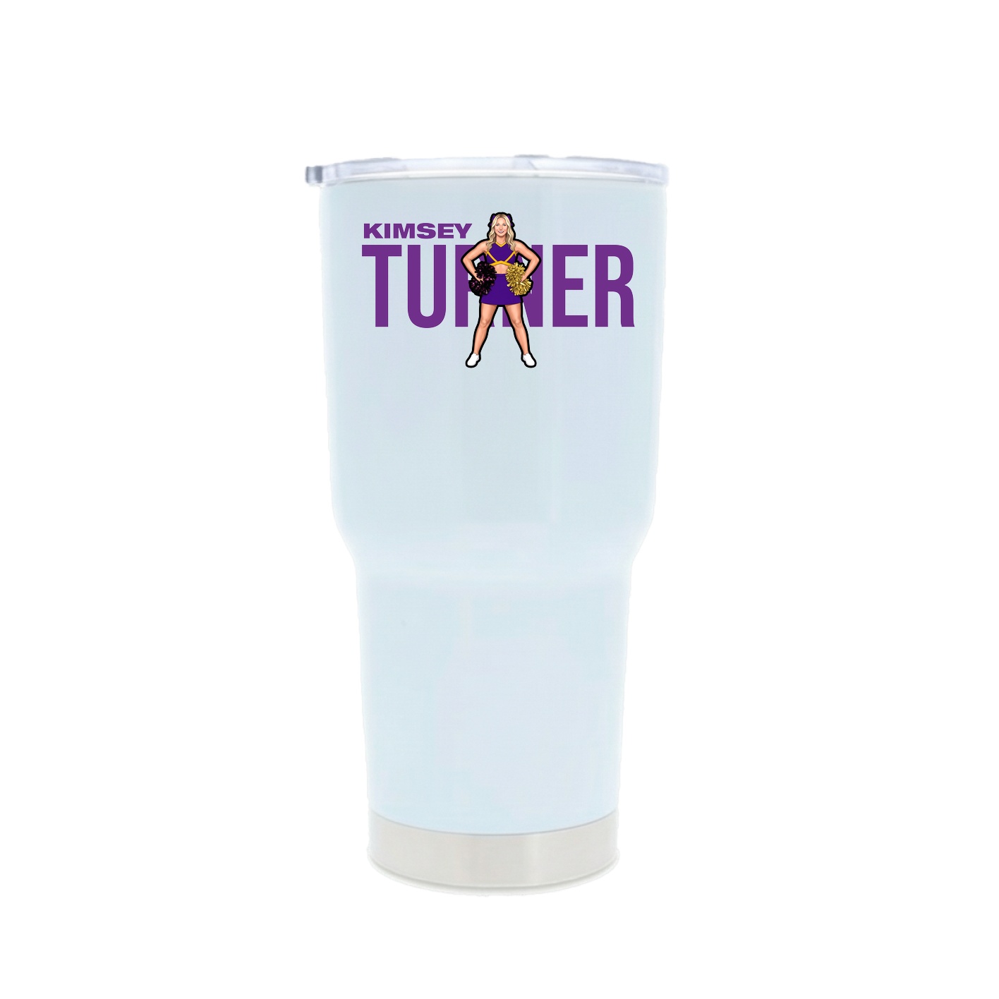 30oz Stainless Steel Tumbler — Player Name in White
