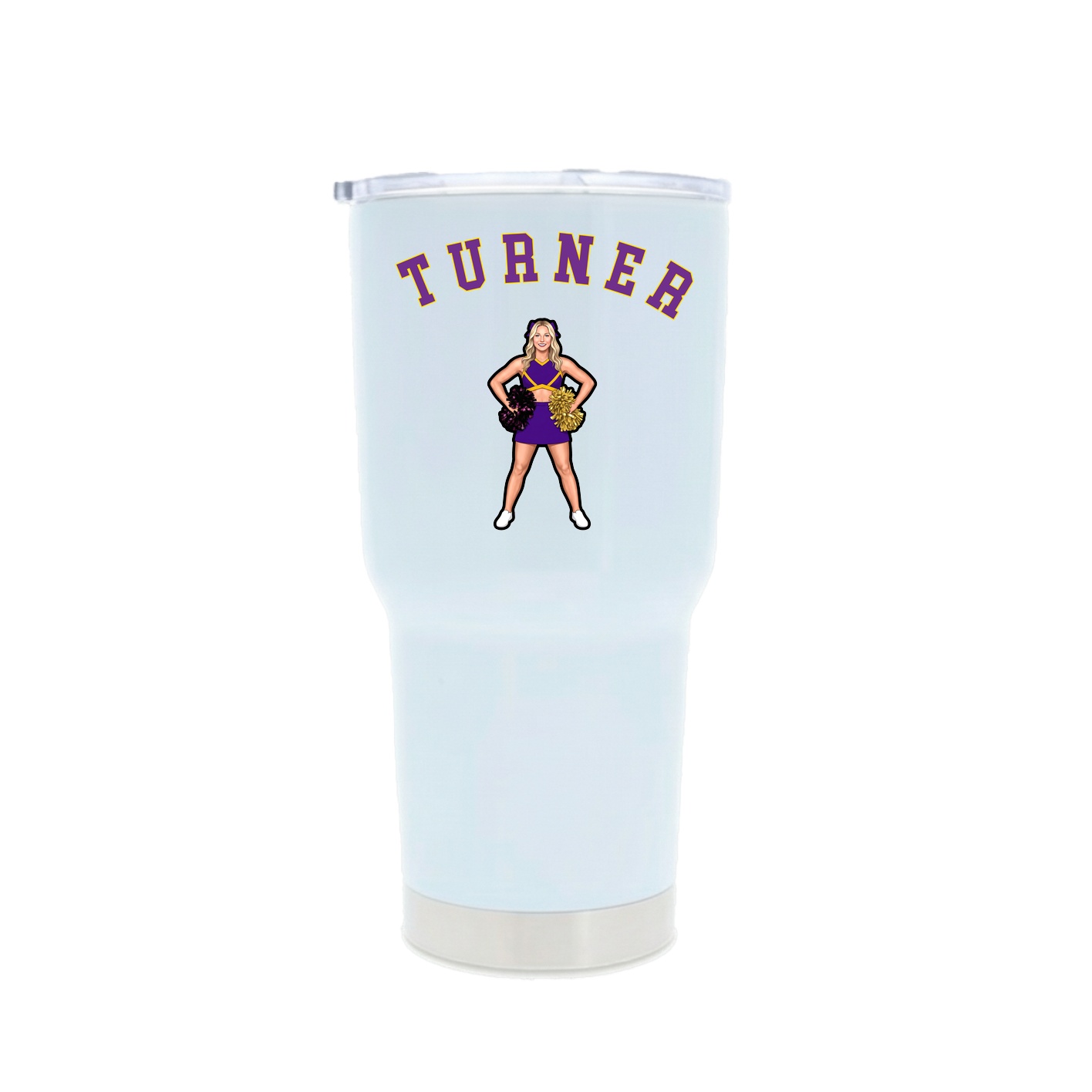 30oz Stainless Steel Tumbler — Shirsey Arch in White