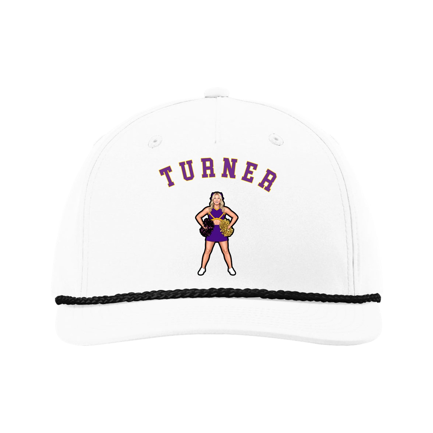 Five-Panel Classic Rope Cap — Shirsey Arch in White