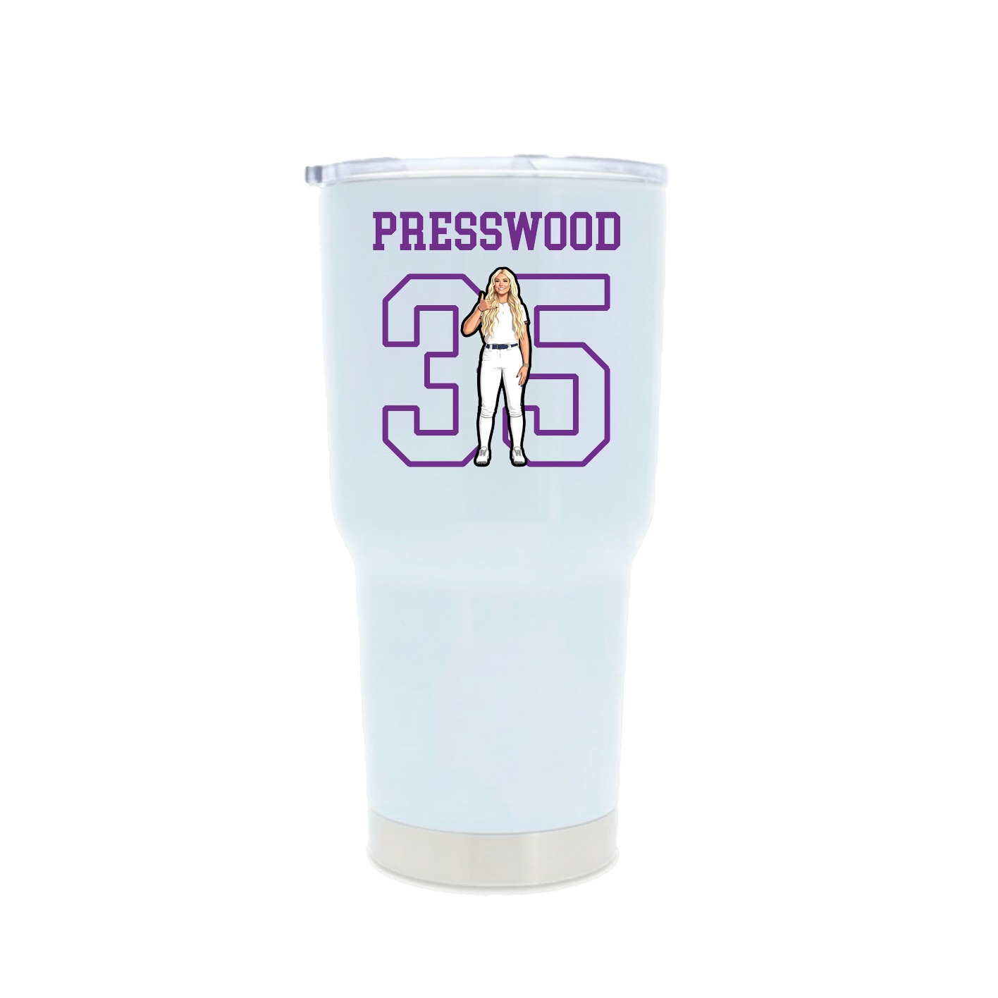 30oz Stainless Steel Tumbler — Shirsey in White