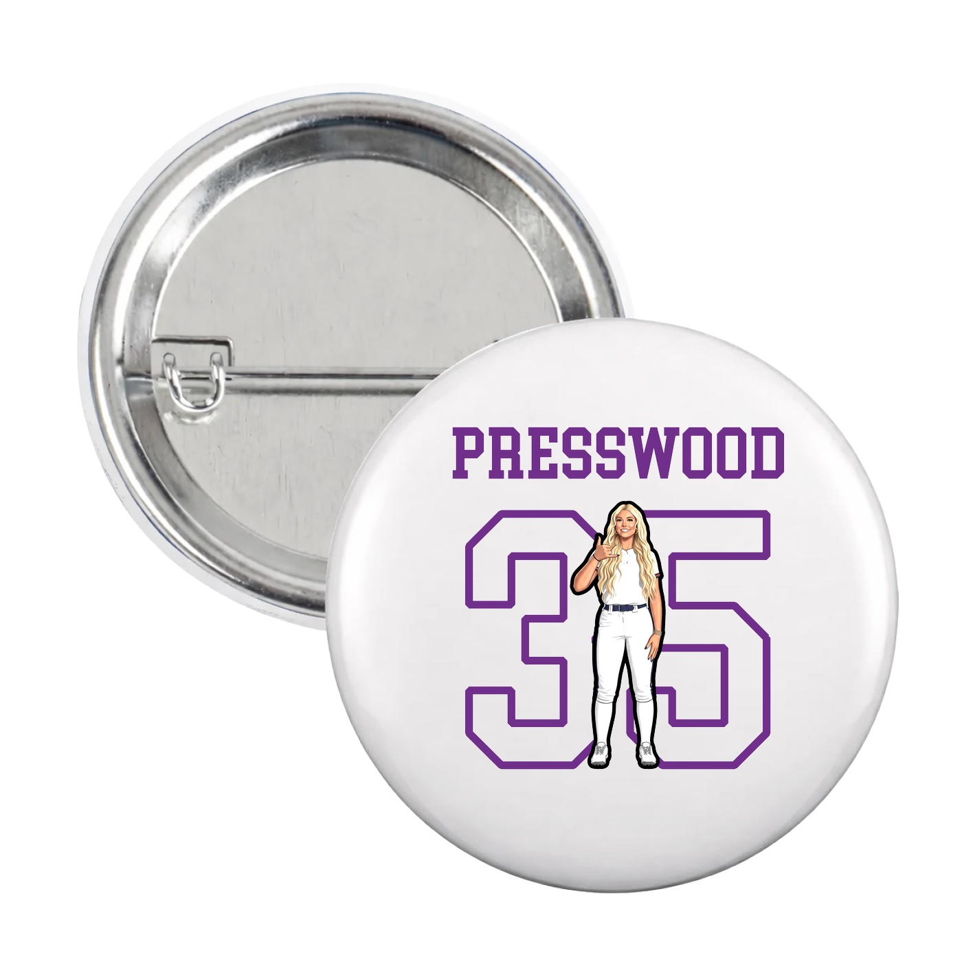 Game Day Button — Shirsey in White
