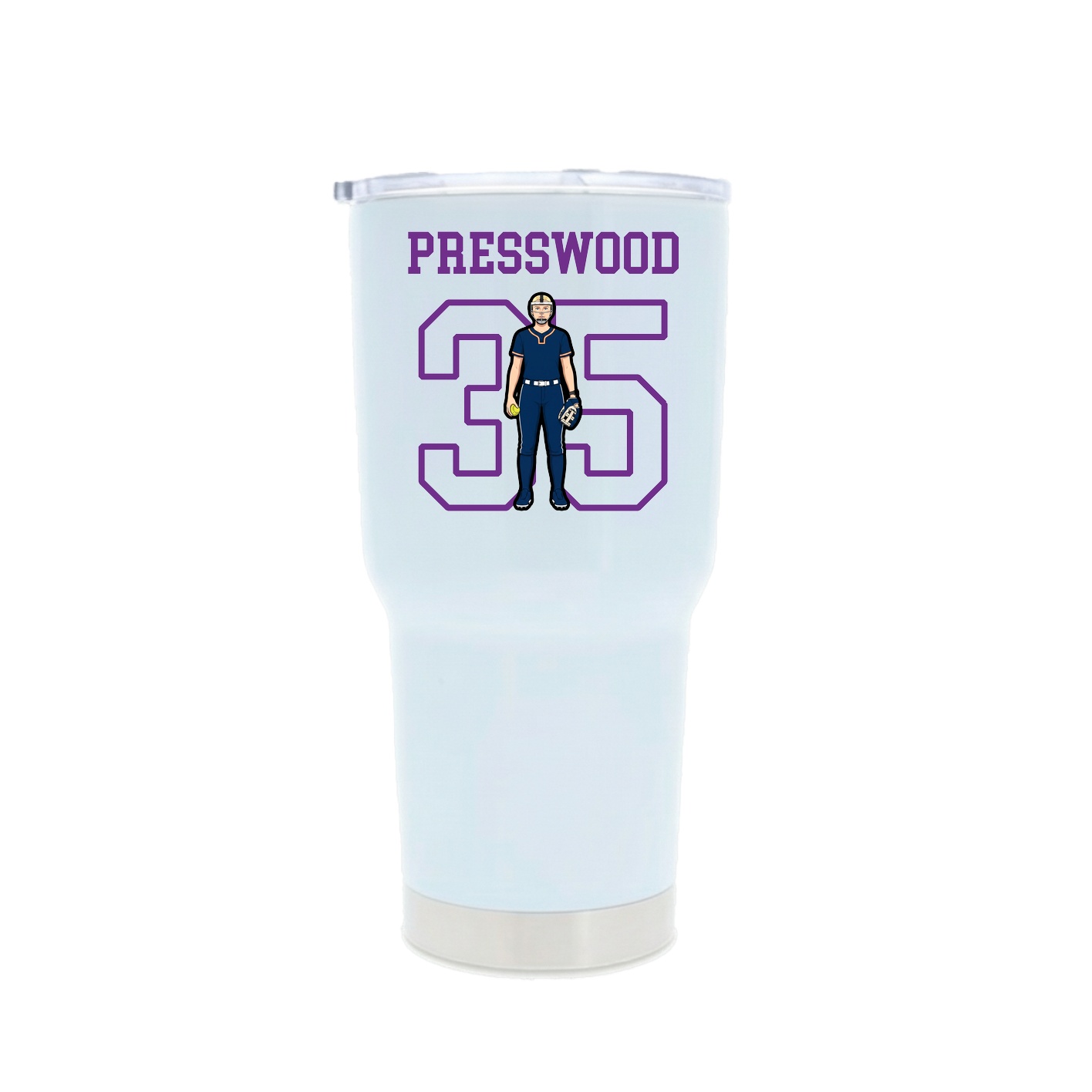 30oz Stainless Steel Tumbler — Shirsey in White