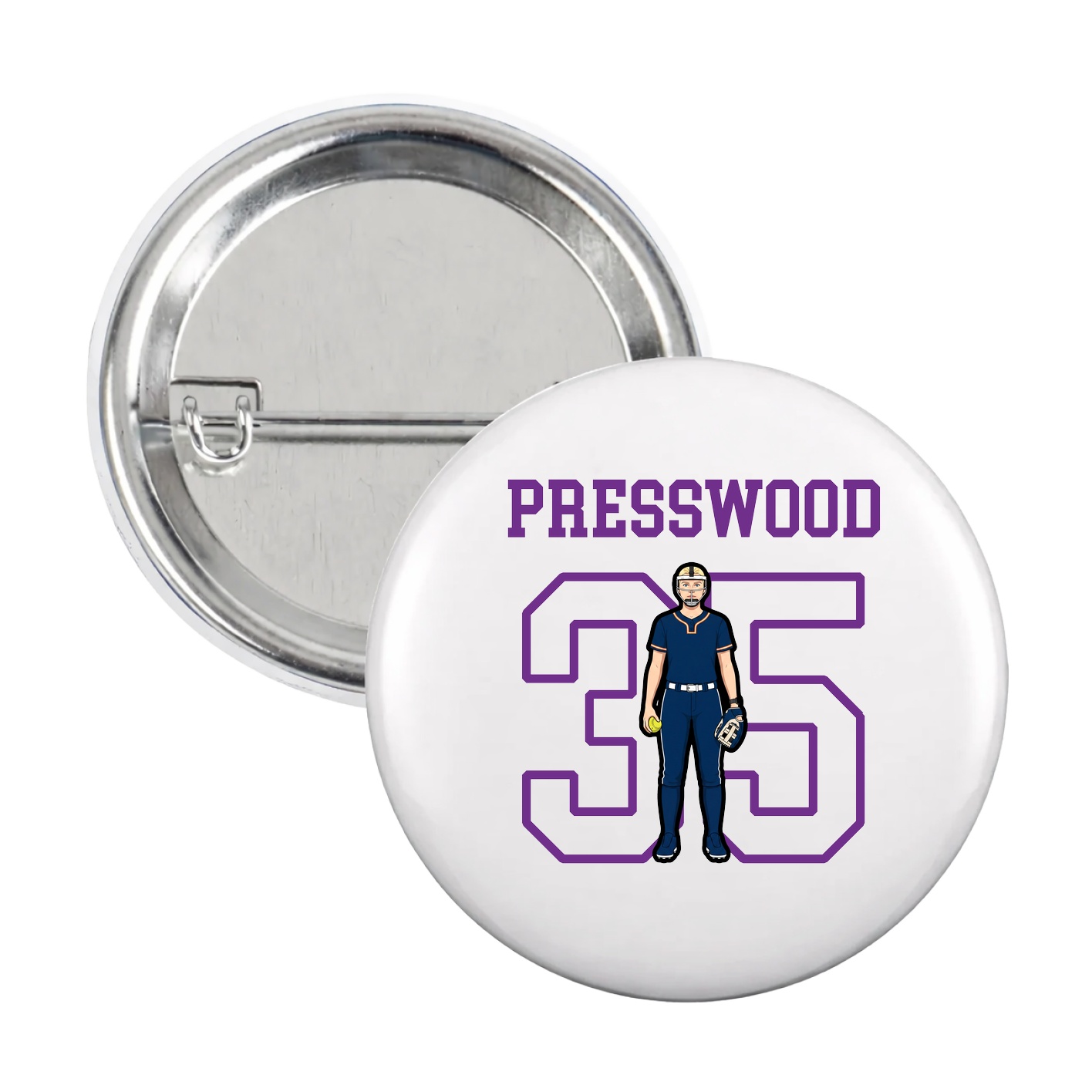 Game Day Button — Shirsey in White