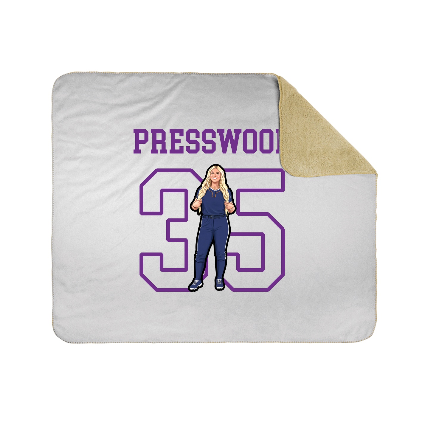 Throw Blanket — Shirsey in White