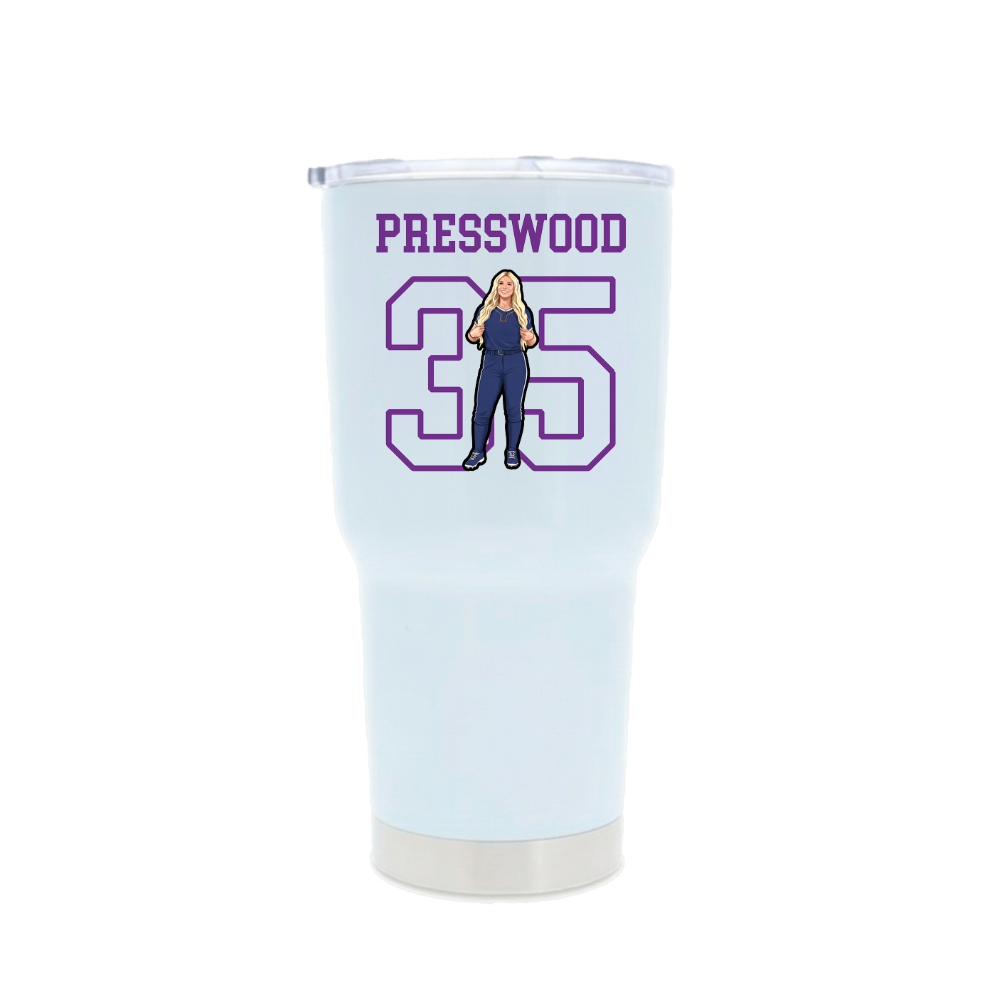 30oz Stainless Steel Tumbler — Shirsey in White