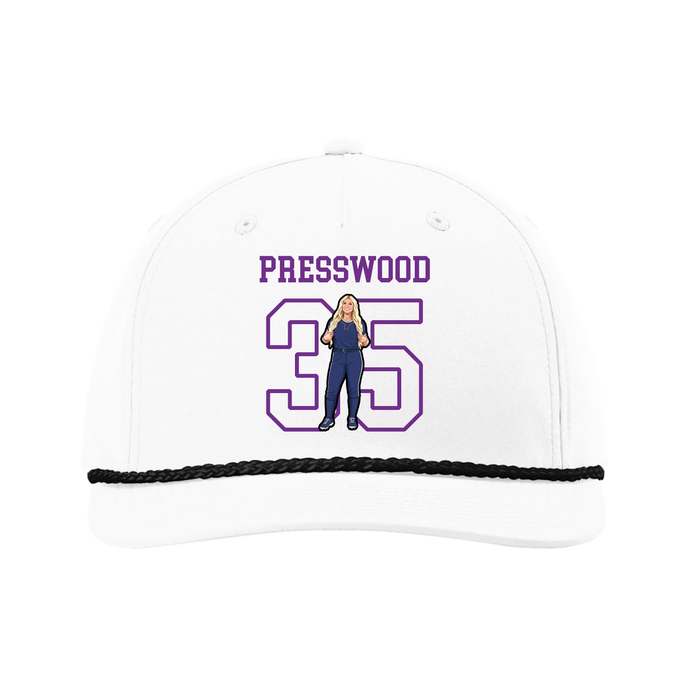 Five-Panel Classic Rope Cap — Shirsey in White