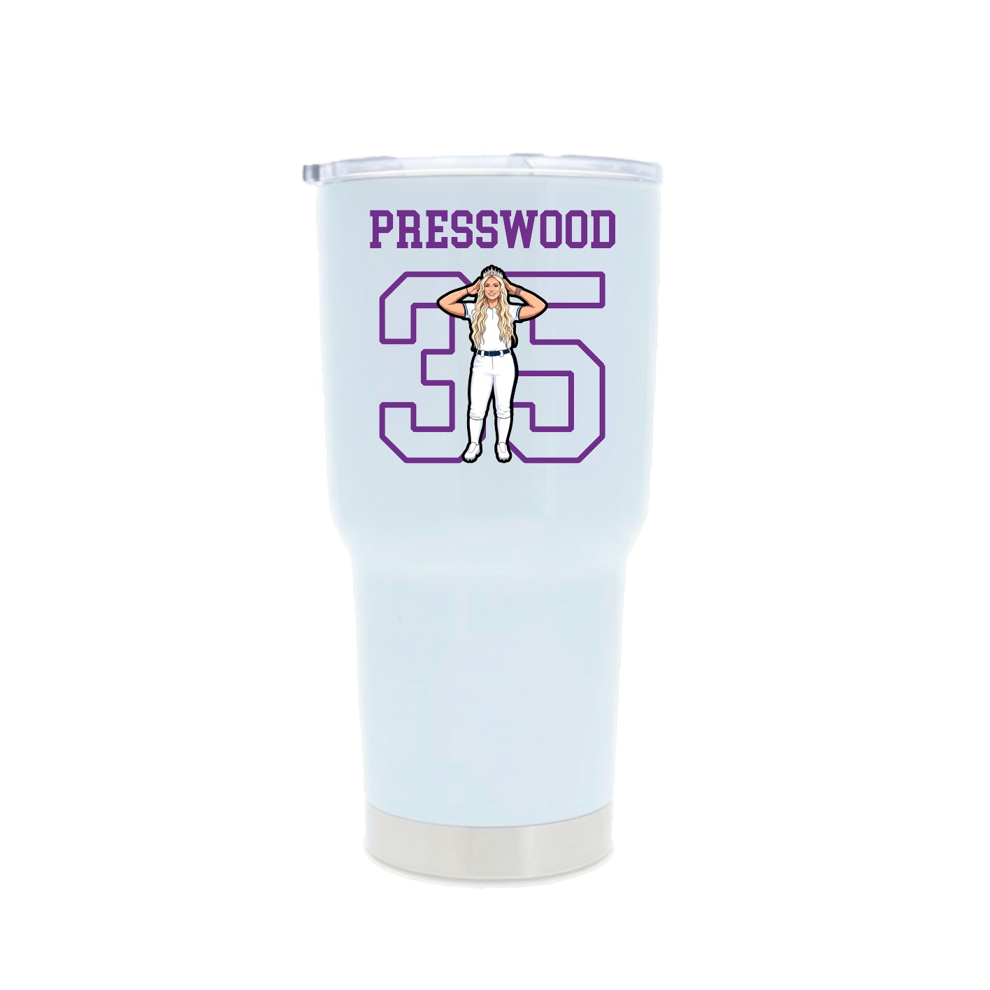 30oz Stainless Steel Tumbler — Shirsey in White