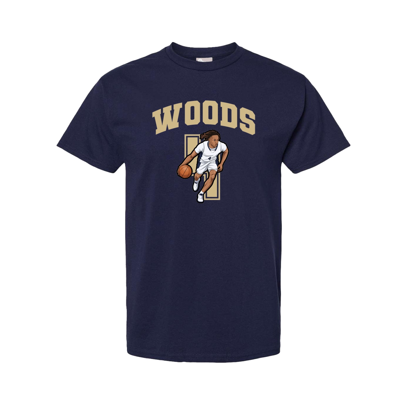 Youth Tee — Number in Navy