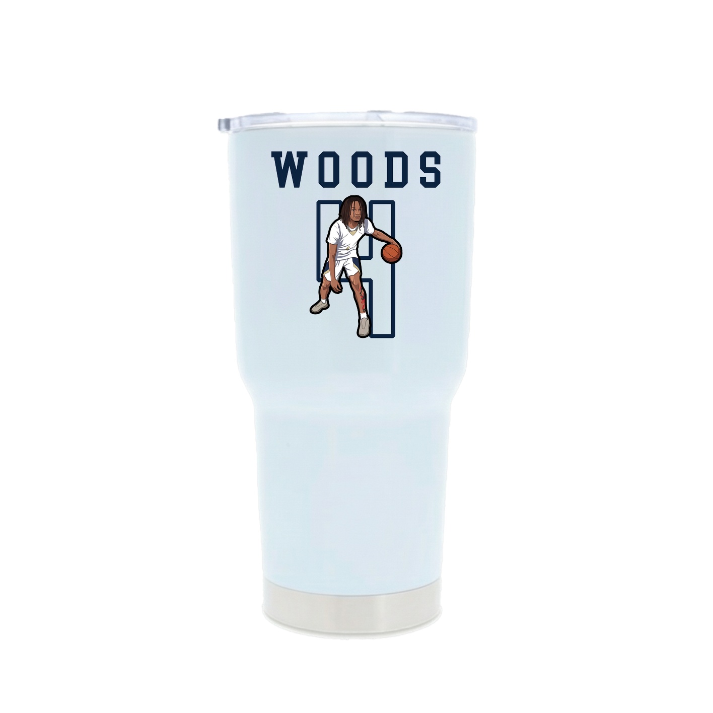 30oz Stainless Steel Tumbler — Shirsey in White