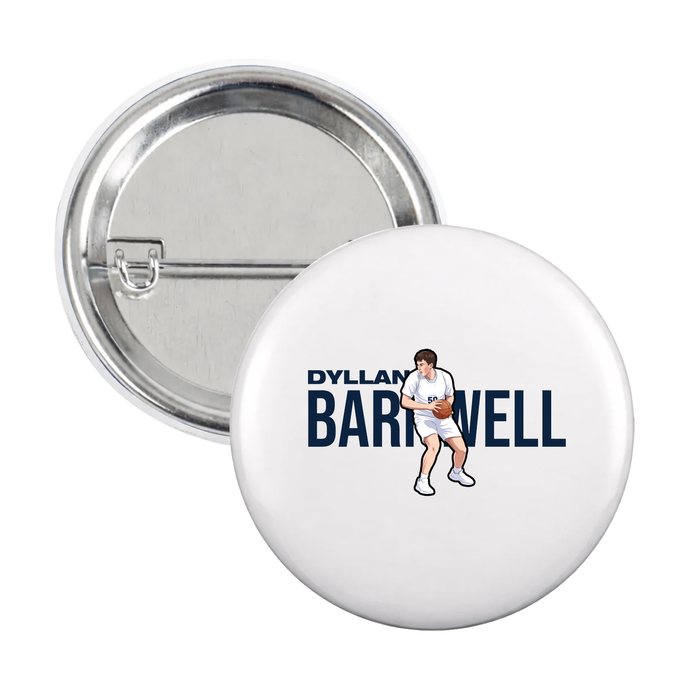 Game Day Button — Player Name in White
