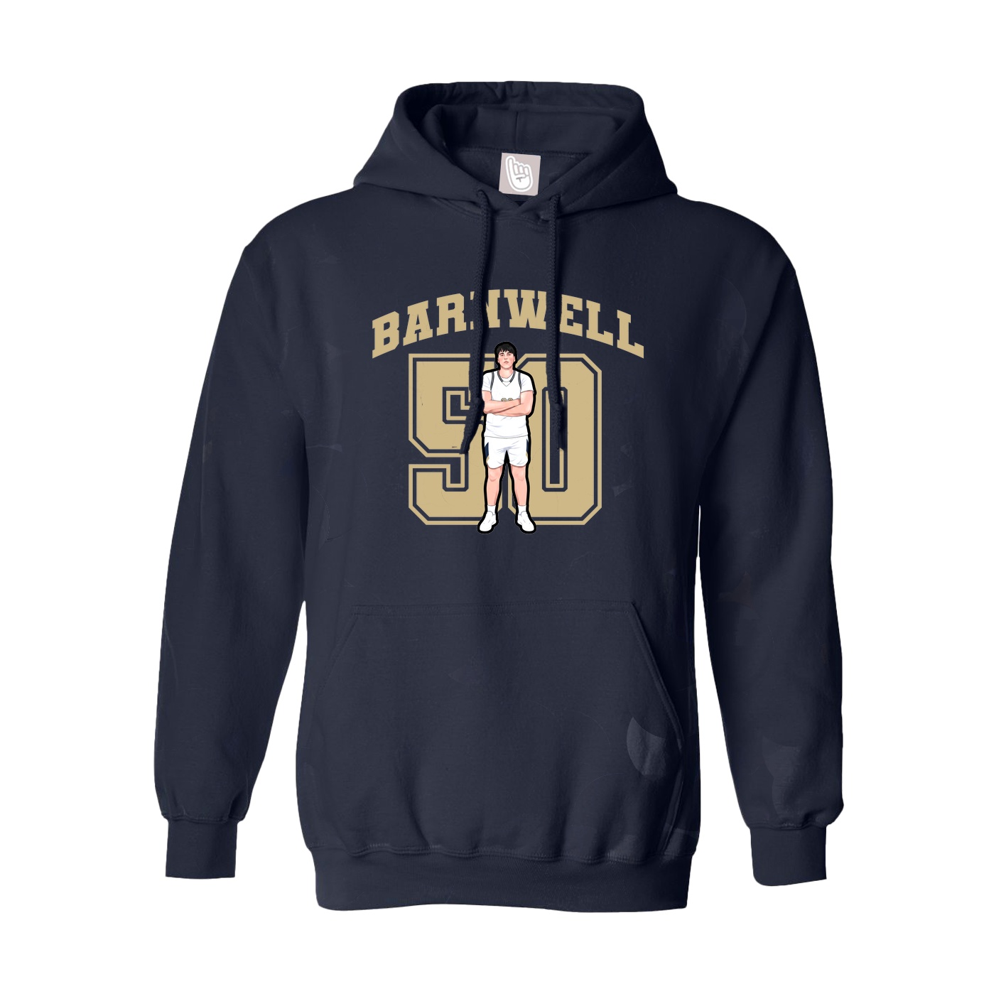 Hoodie — Number in Navy