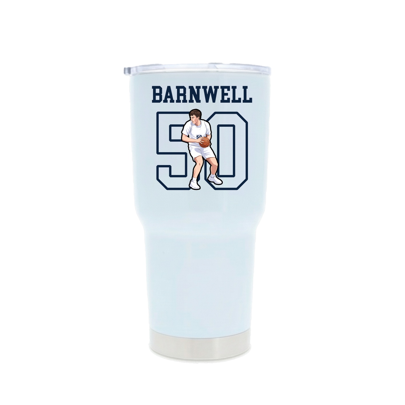 30oz Stainless Steel Tumbler — Shirsey in White