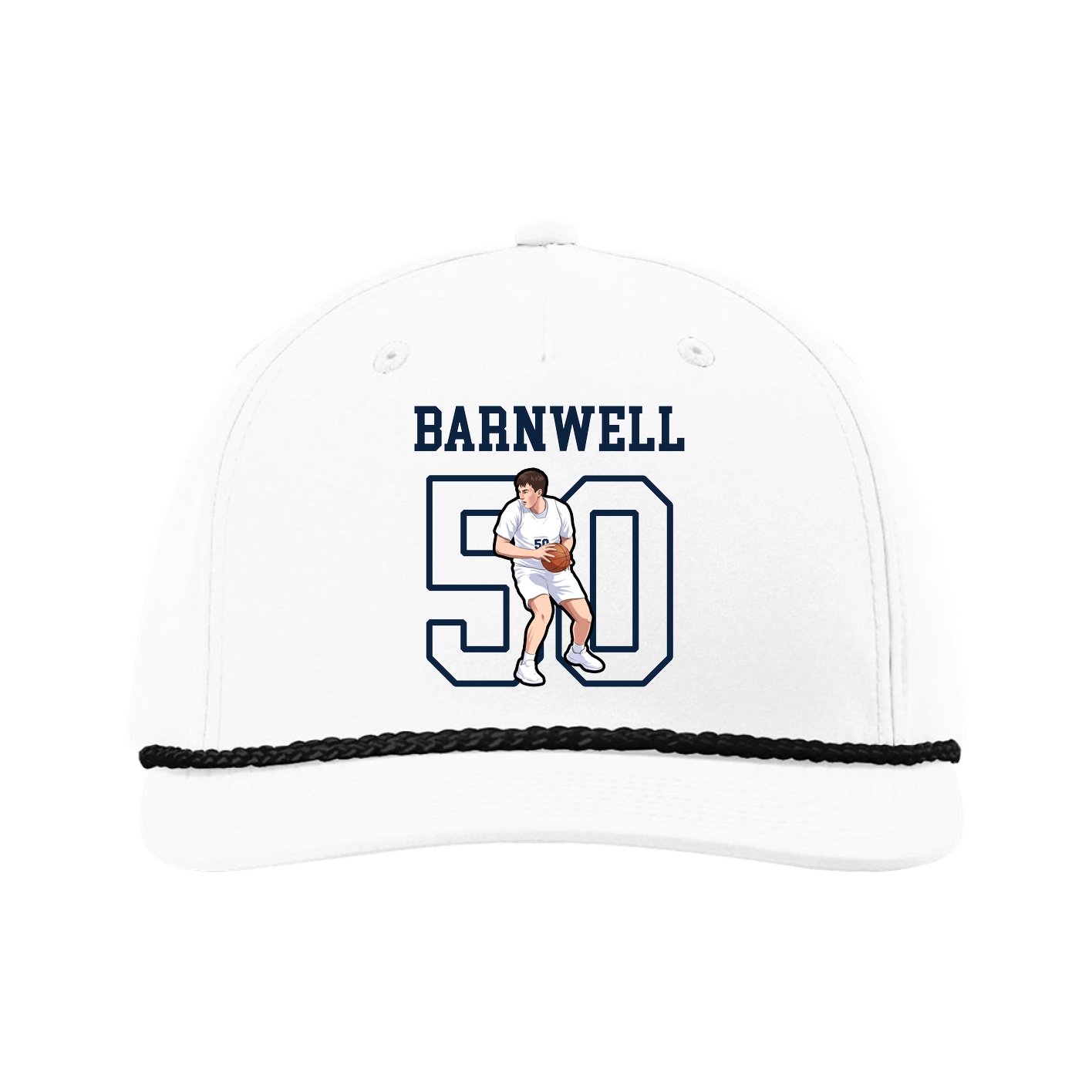 Five-Panel Classic Rope Cap — Shirsey in White