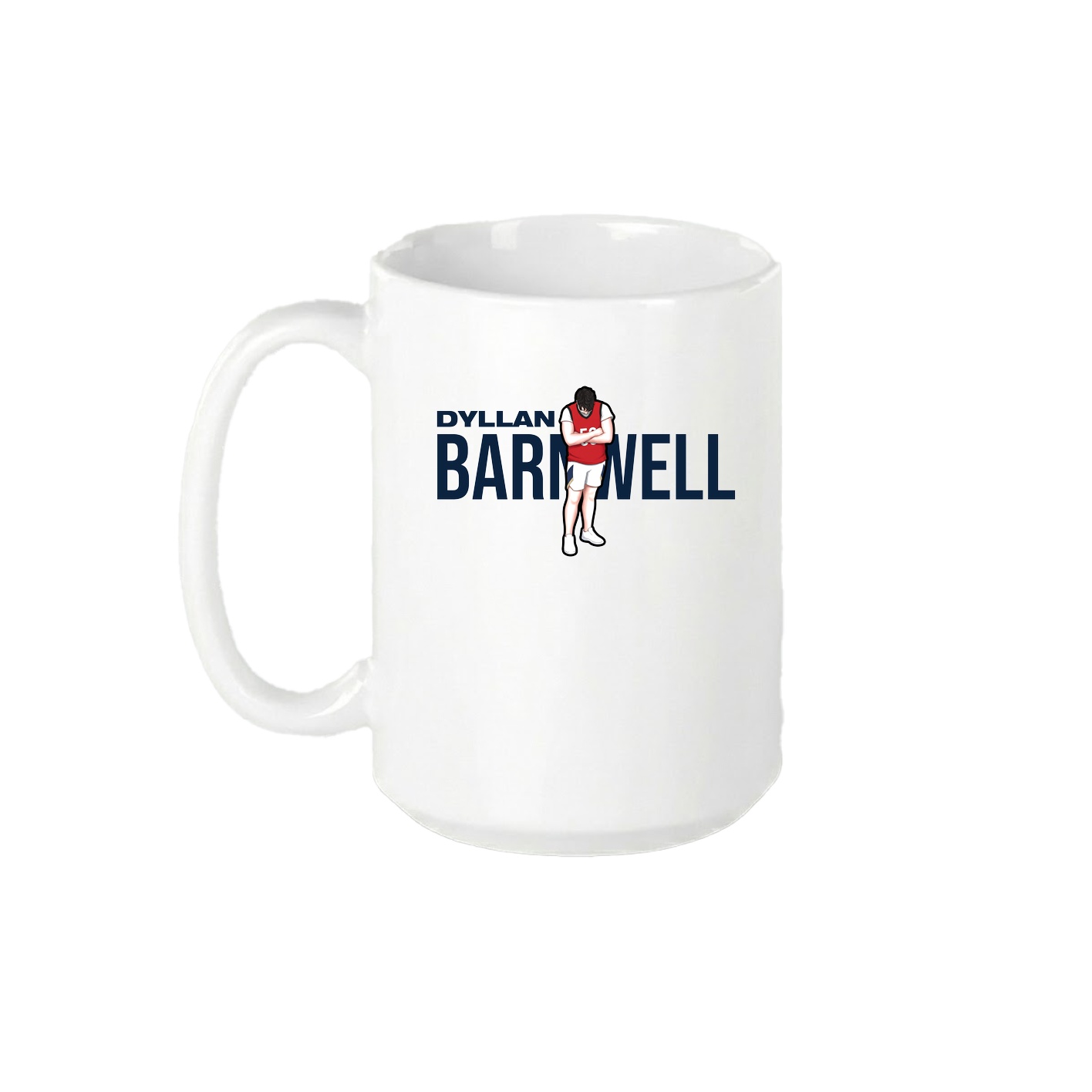 15oz Coffee Mug — Player Name in White