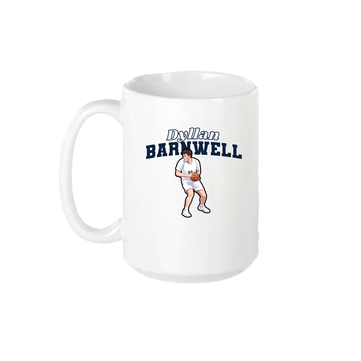 15oz Coffee Mug — Name Arch in White