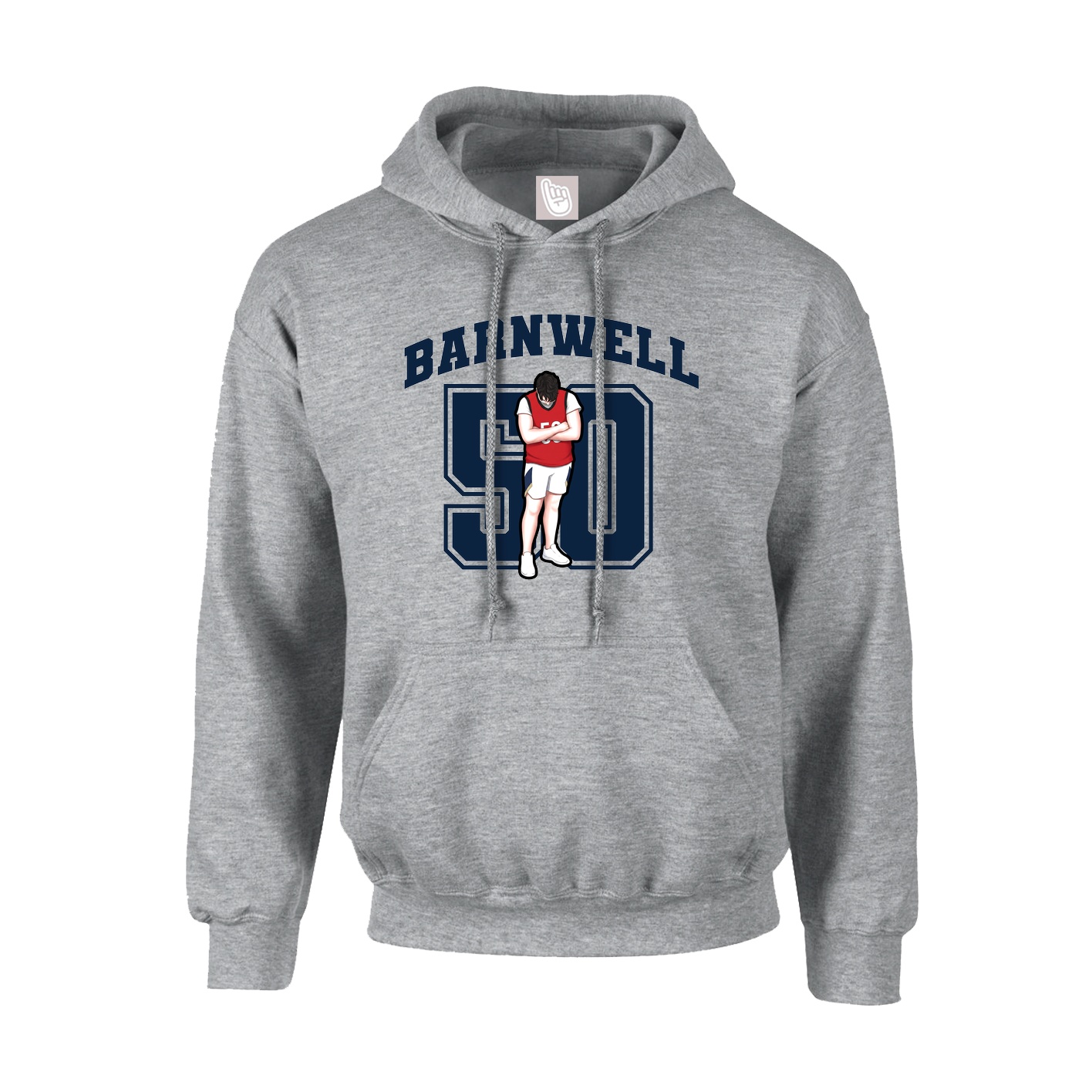 Hoodie — Number in Grey