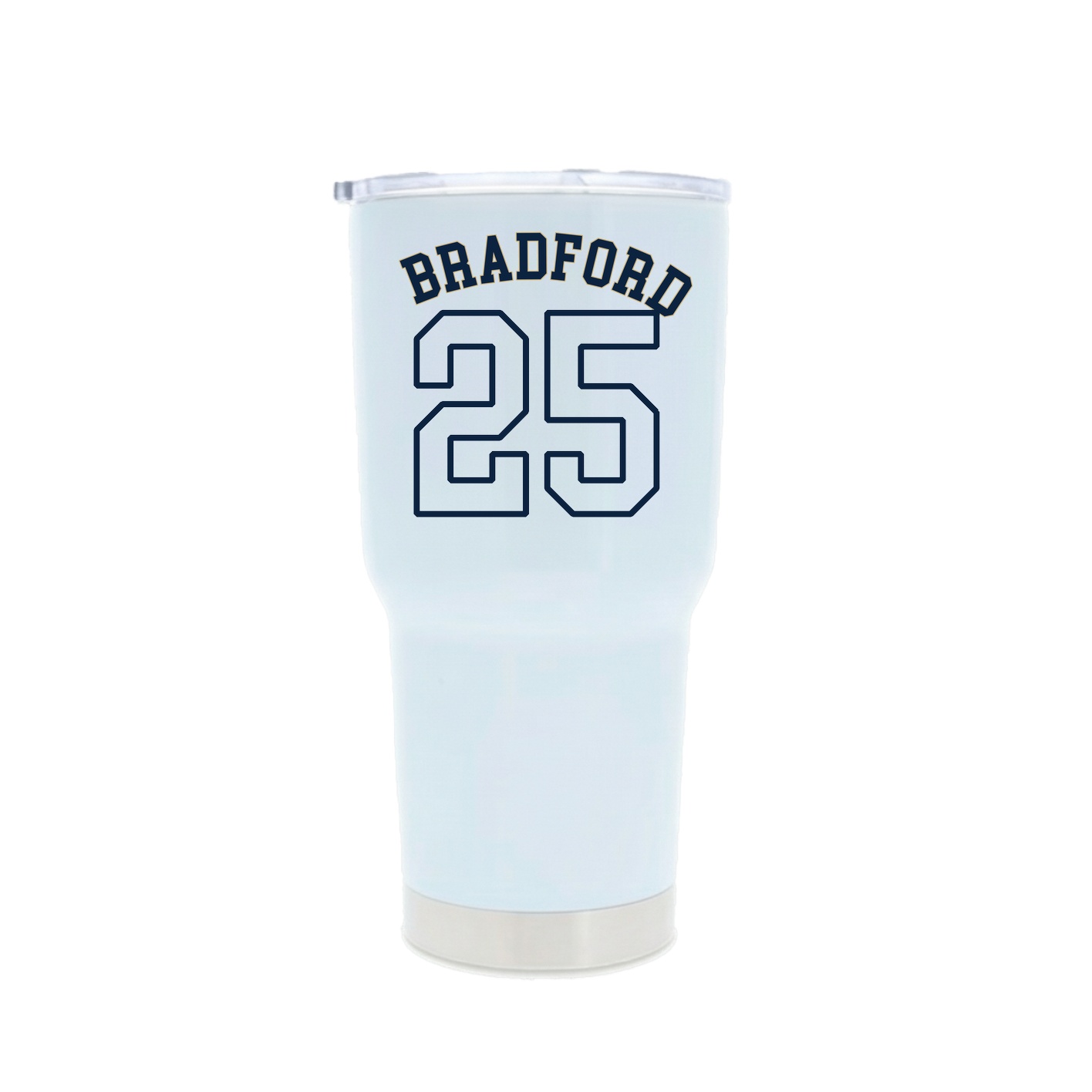 30oz Stainless Steel Tumbler — Shirsey Arch in White