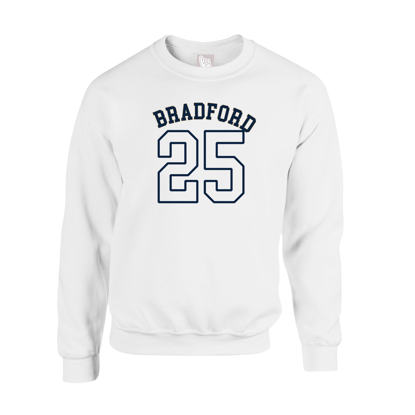 Fleece Crew — Shirsey Arch in White
