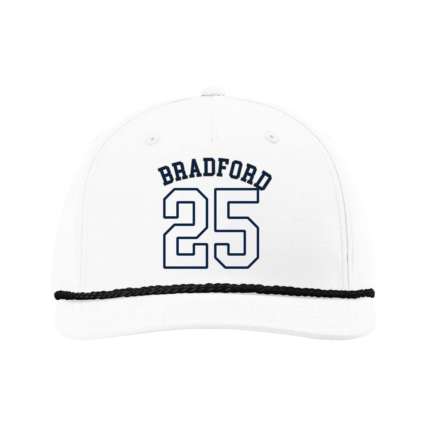 Five-Panel Classic Rope Cap — Shirsey Arch in White