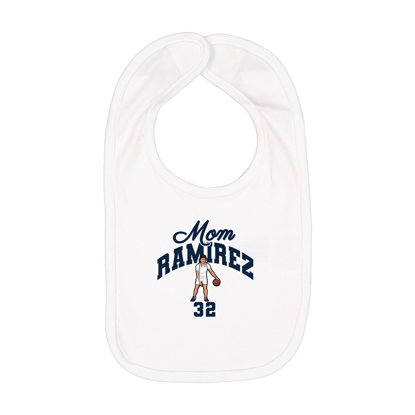 Infant Bib — Mothers Day Arch in White