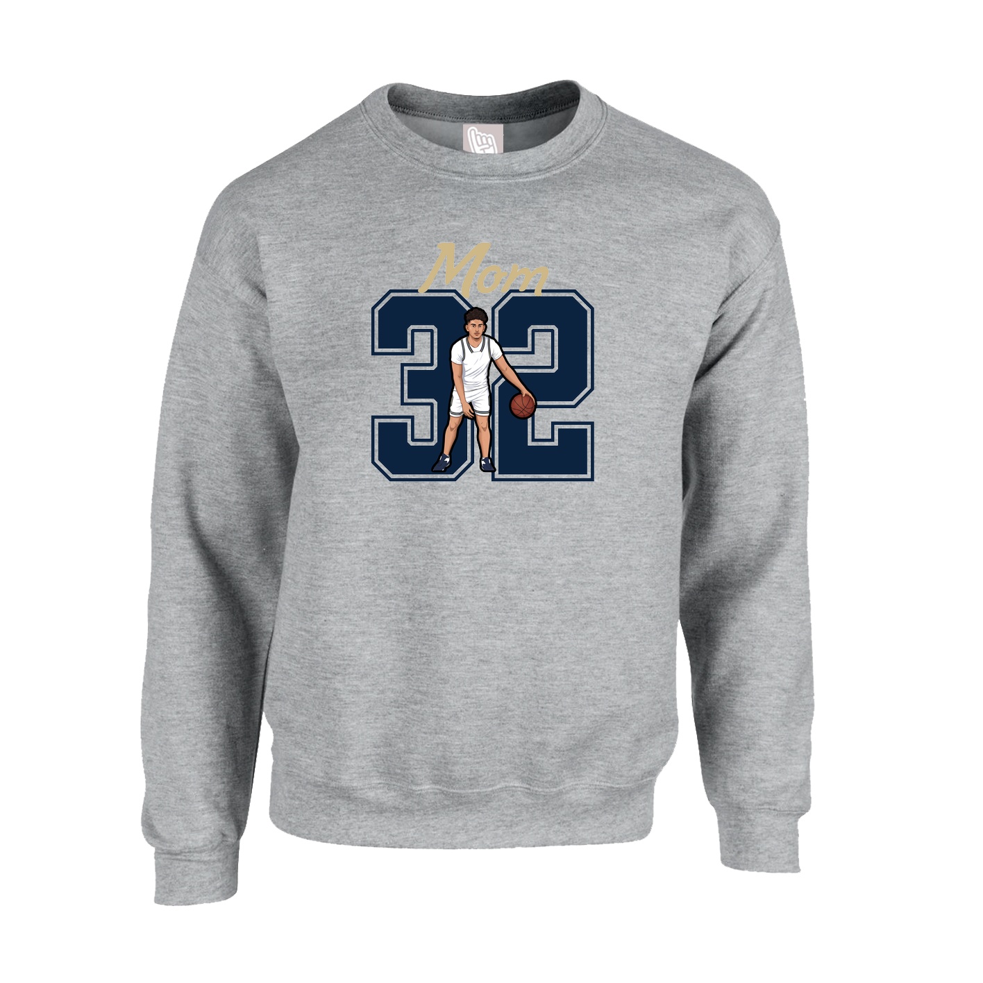 Fleece Crew — Mothers Day Shirsey in Grey