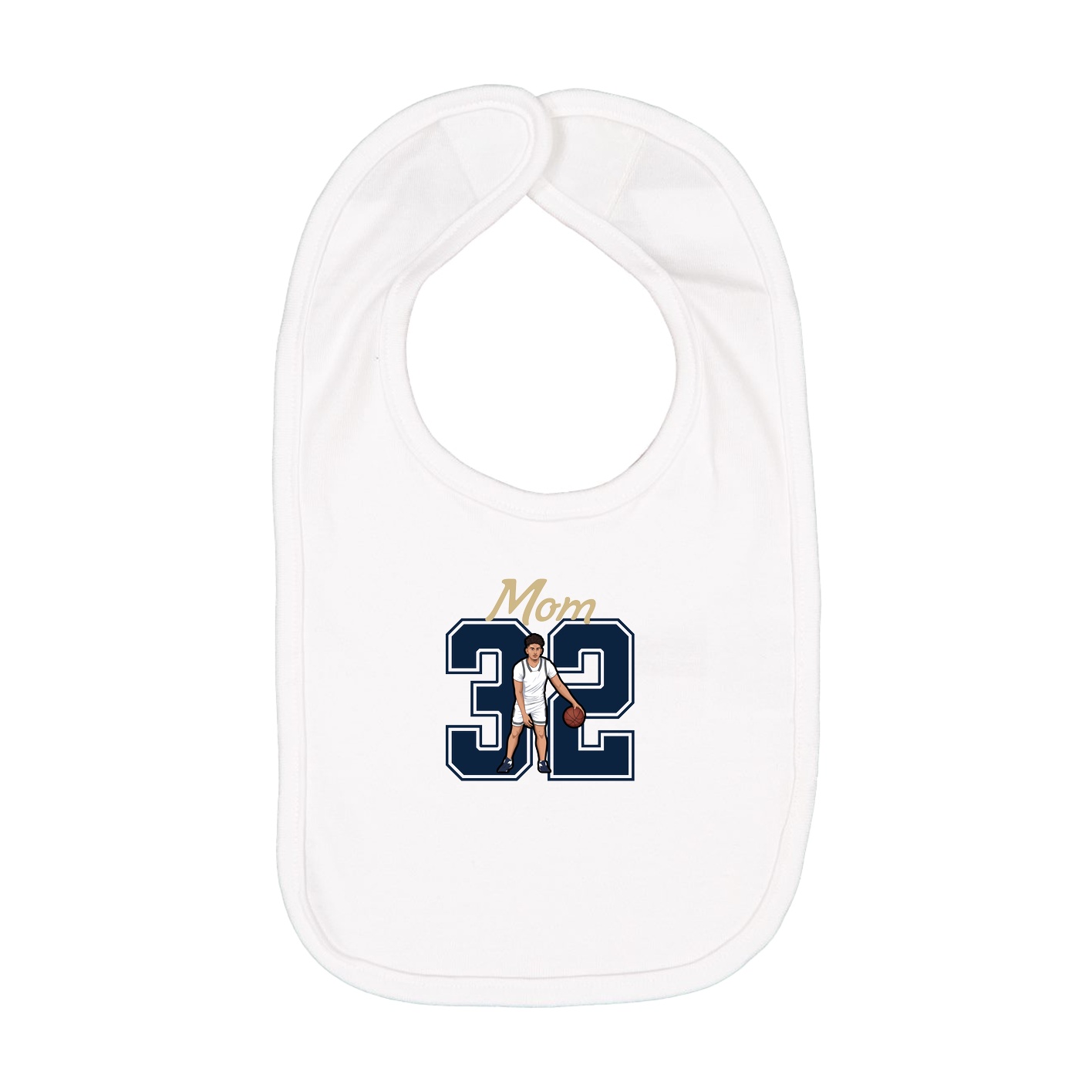 Infant Bib — Mothers Day Shirsey in White