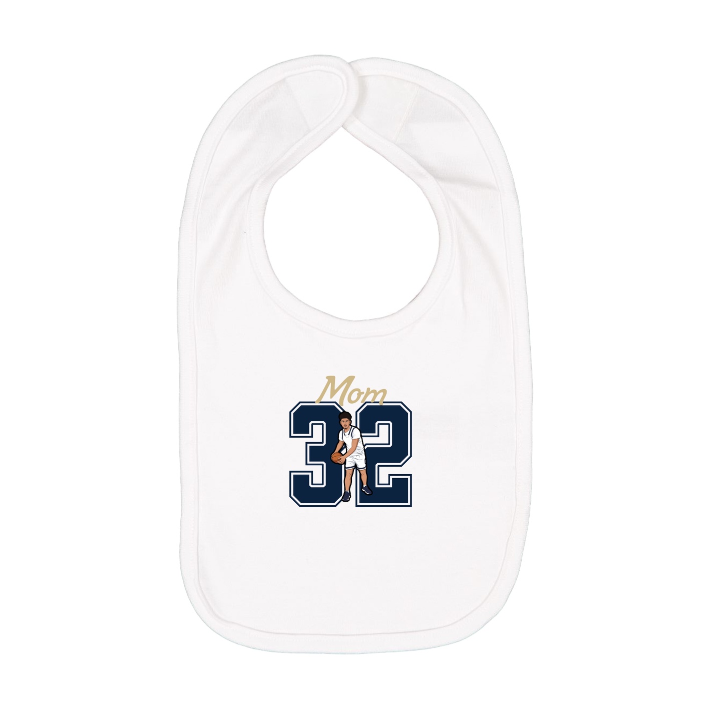 Infant Bib — Mothers Day Shirsey in White