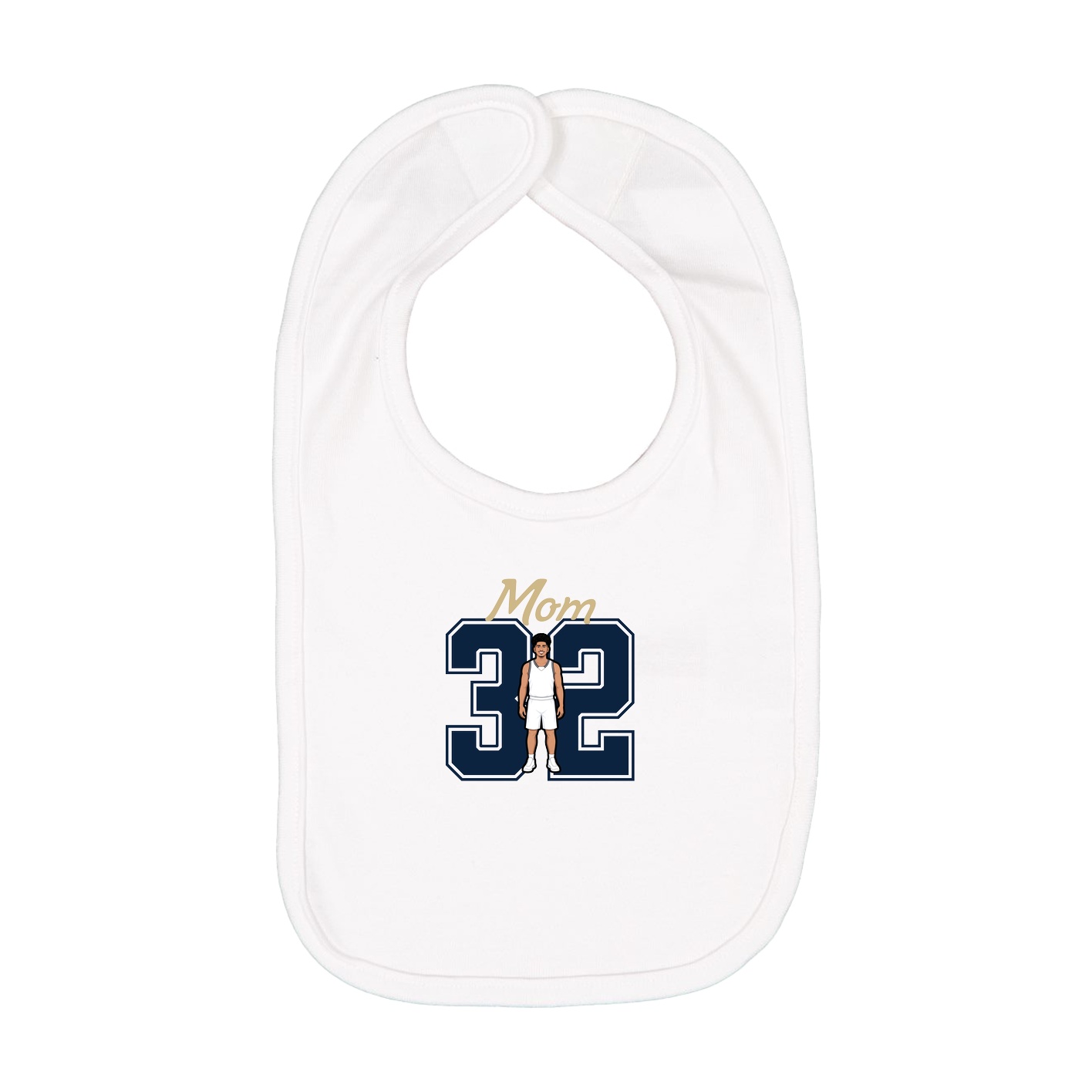 Infant Bib — Mothers Day Shirsey in White
