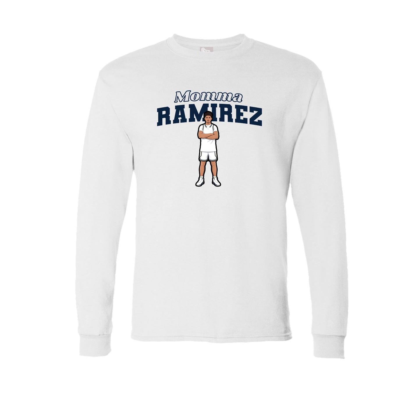 Long Sleeve Tee — Mothers Day Block in White