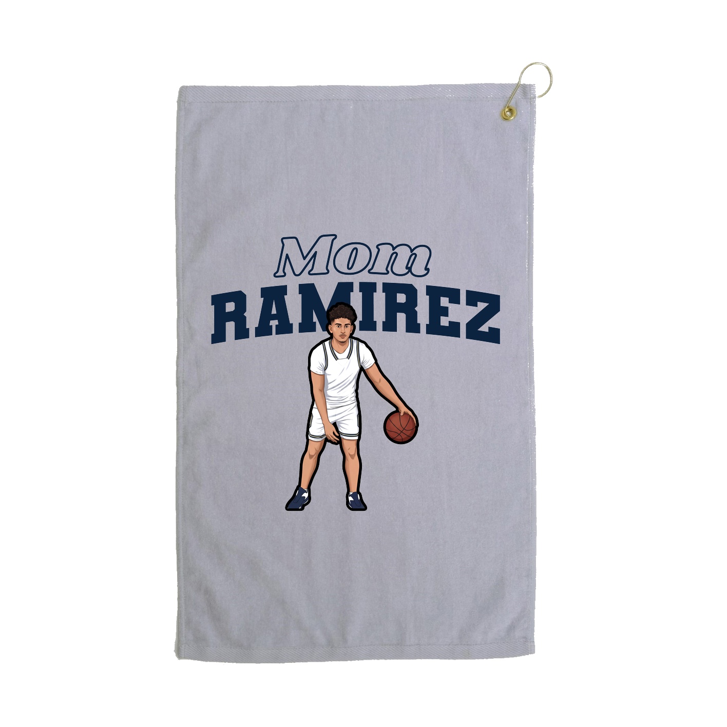 Golf Towel — Mothers Day Block in Grey
